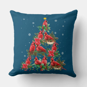 Merry Christmas Cutest Cardinal Bird Lovers Xmas Cushion