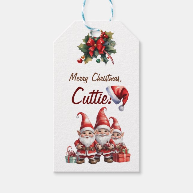 Merry Christmas, Cuttie! Customisable Gift Tags (Front)