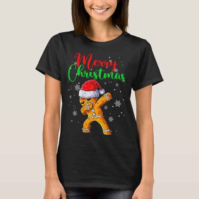 Merry Christmas Dab Gingerbread Xmas Christmas Coo T-Shirt (Front)