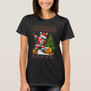 Merry Christmas Dabbing Santa Sunglasses X Mas Lig T-Shirt