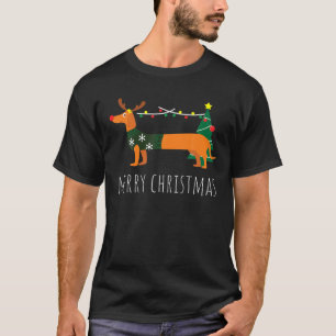 Merry Christmas Dachshund Reindeer Dog Christmas G T-Shirt