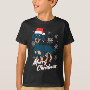 Merry Christmas Dachshund Santa Claus Xmas New Yea T-Shirt