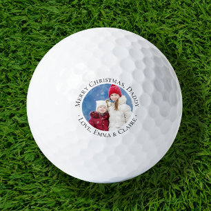 Merry Christmas Daddy Custom Photo Golf Balls