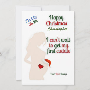Merry Christmas Daddy, Expecting parents Holiday Card