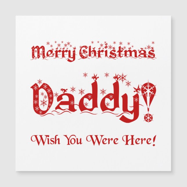Merry Christmas Daddy! Wish You Were Here! (Front)