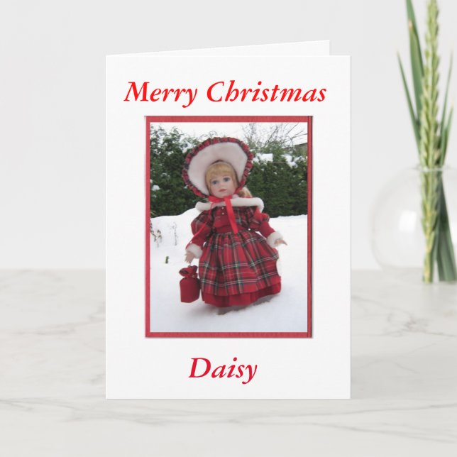 Merry Christmas Daisy Holiday Card (Front)