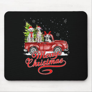 Merry Christmas Dalmatian Dog Lover Santa Reindeer Mouse Pad