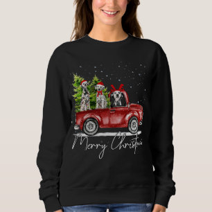 Merry Christmas Dalmatian Santa Truck Xmas Light R Sweatshirt