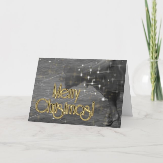 Merry Christmas Dancers PERSONALIZED Holiday Card (Front)