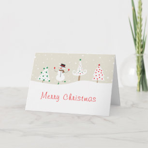 Merry Christmas Dancing Snowman Card