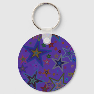 Merry Christmas Dark Purple, Stars Heaven Star Key Ring