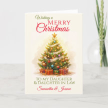 Merry Christmas Daughter And Daughter In Law 