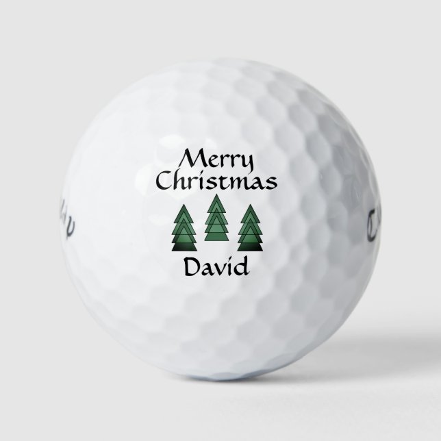 Merry Christmas #David golf balls by dalDesignNZ (Front)