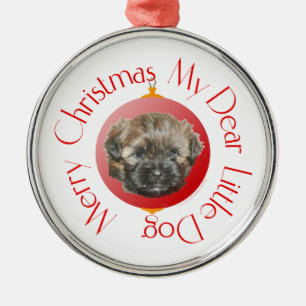 Merry Christmas Dear Little Rescued Dog Metal Tree Decoration