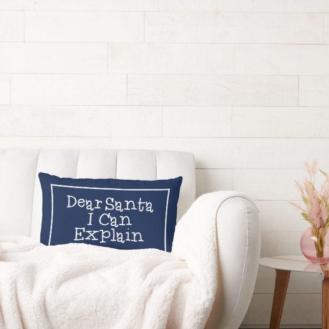 Merry Christmas | Dear Santa I Can Explain Lumbar Cushion (Couch)