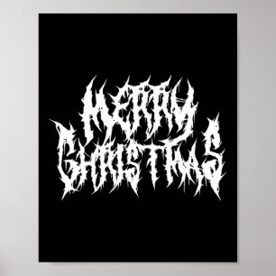 Merry Christmas. Death Metal Poster