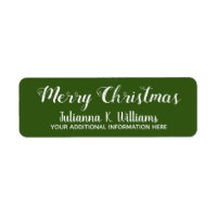 Merry Christmas  December best wishes Green Label