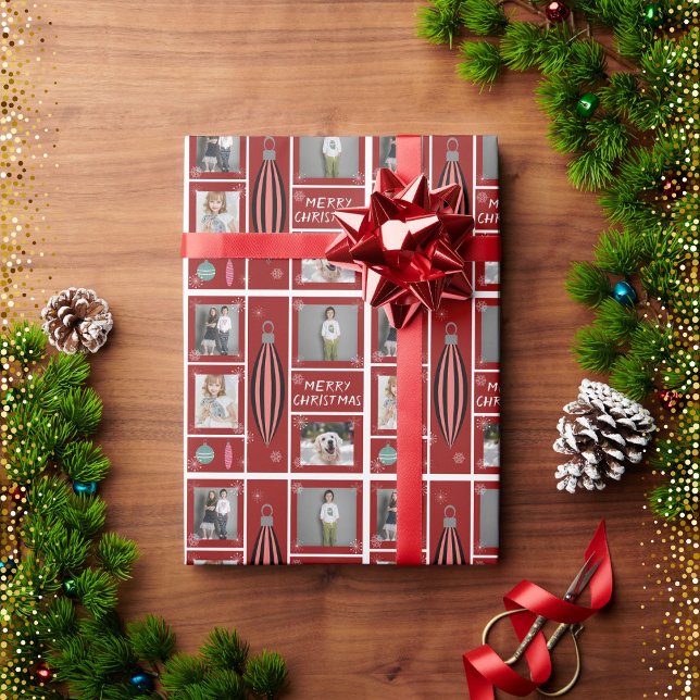 Merry Christmas decoration 4 custom photo  Wrapping Paper (Creator Uploaded)