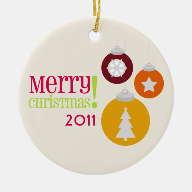 Merry Christmas Decorations Ornament (Front)