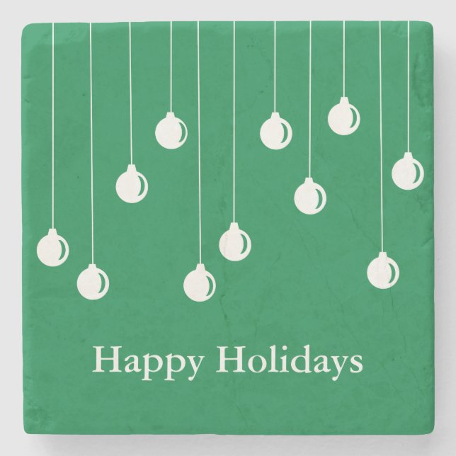 Merry Christmas Decorations Stone Coaster (Front)
