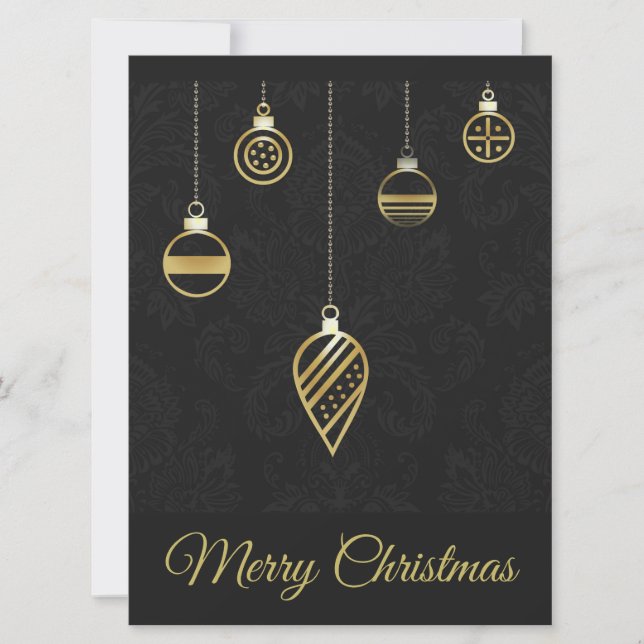 Merry Christmas  Decorative Gold Geometry (Front)