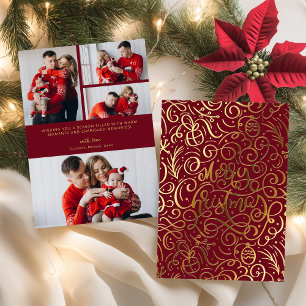 Merry Christmas Decorative Lettering Swirl