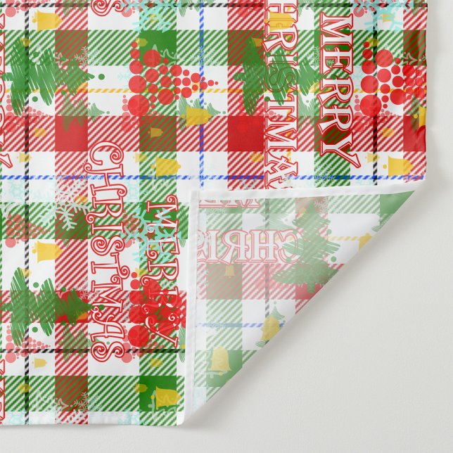 Merry Christmas Decorative Plaid Tartan  Fabric (Creator Uploaded)