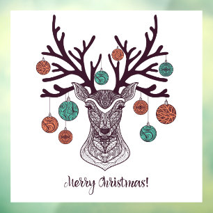 Merry Christmas Deer and Ornaments