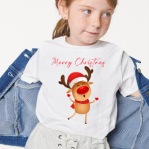 Merry Christmas Deer Cartoon   Christmas  T-Shirt