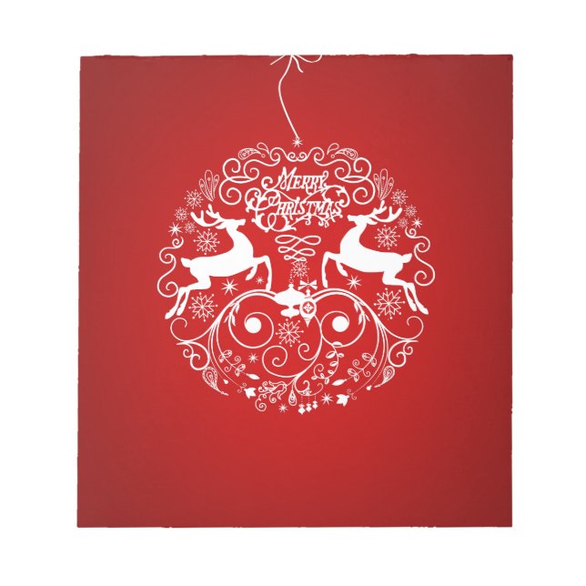 Merry Christmas Deer Friends! Notepad (Front)