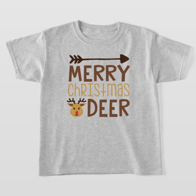 Merry Christmas Deer T-Shirt (Laydown)