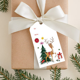 Merry Christmas   Deer & Tree   Gift Tags
