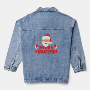merry christmas denim jacket