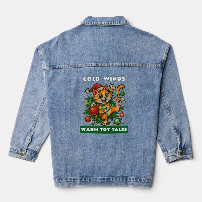 Merry Christmas Denim Jacket (Back)