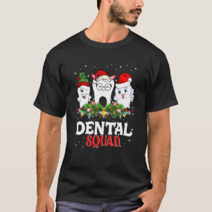 Merry Christmas Dental Squad Teeth Santa Funny T-Shirt