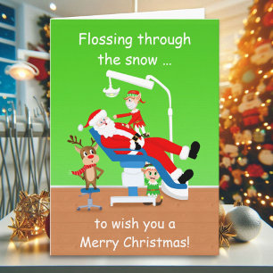 Merry Christmas Dentist Santa Card