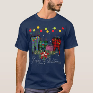 Merry Christmas Dentist Teeth Santa Hat Xmas Red P T-Shirt