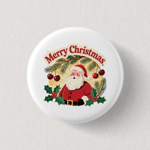 Merry Christmas Design 3 Cm Round Badge