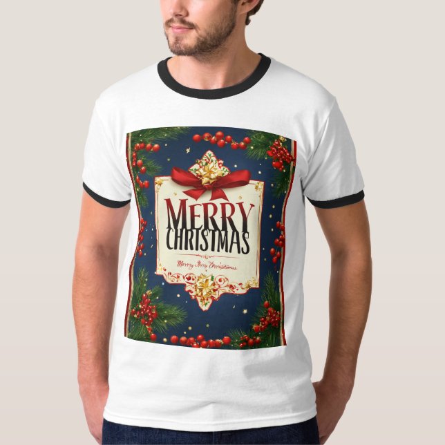 Merry Christmas Design for Men T-Shirt (Front)