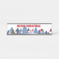 Merry Christmas Desk Nameplate