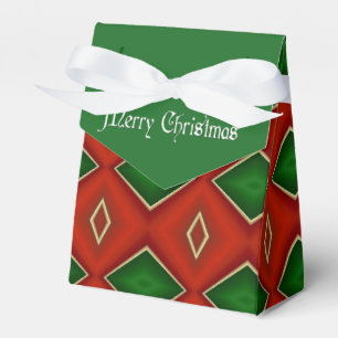 Merry Christmas Diamond Pattern Favour Box