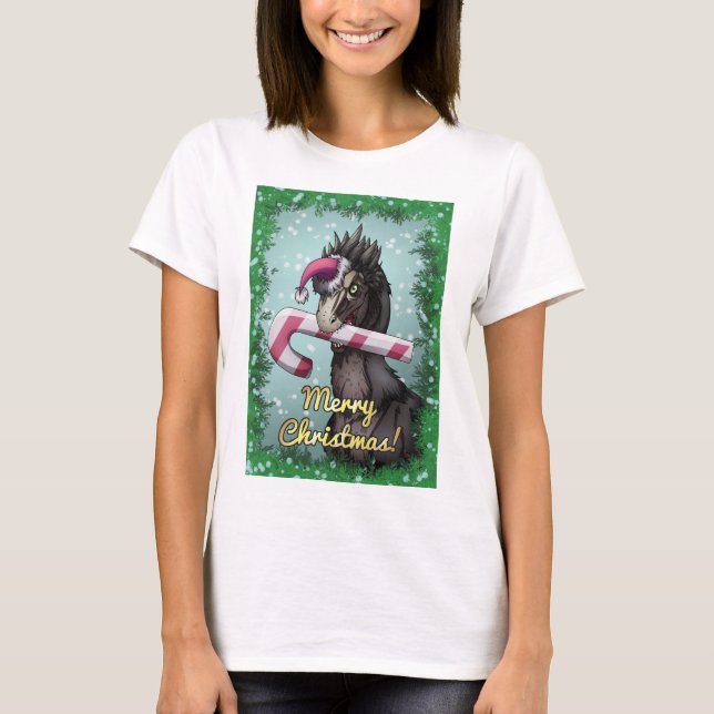 Merry Christmas Dinosaur T-Shirt (Front)