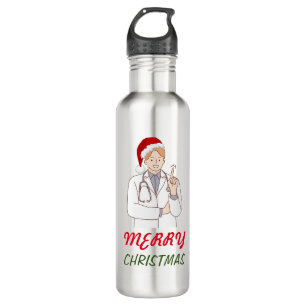 Merry Christmas Doctor Appreciation Holiday Design 710 Ml Water Bottle