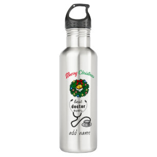 Merry Christmas Doctor Appreciation Holiday Design 710 Ml Water Bottle