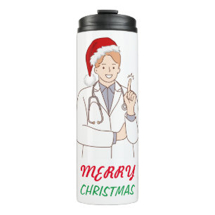 Merry Christmas Doctor Appreciation Holiday Design Thermal Tumbler