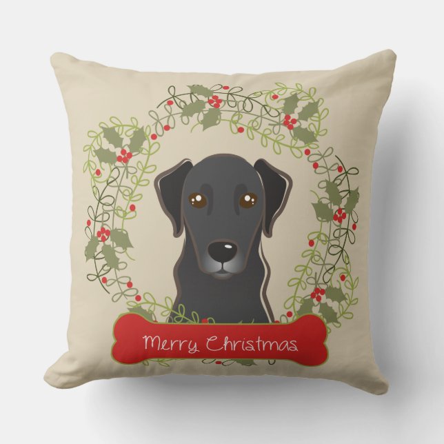 Merry Christmas Dog Breed Cushion (Front)