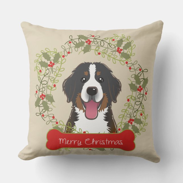 Merry Christmas Dog Breed Cushion (Front)