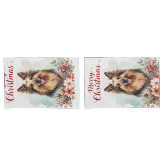 Merry Christmas Dog Cozy Winter Bedroom Bedding Pillowcase