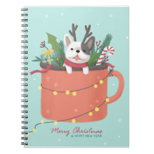 Merry Christmas: Dog Illustration Art Notebook