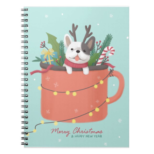 Merry Christmas: Dog Illustration Art Notebook (Front)